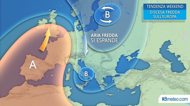 Tendenza meteo per il prossimo weekend