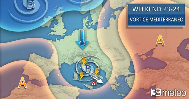 Meteo: weekend con vortice mediterraneo sull'Italia. Gli aggiornamenti