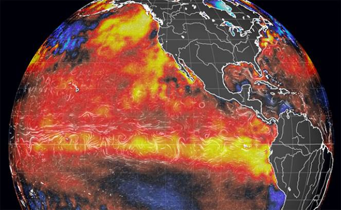 Termografia acque superficiali Pacifico