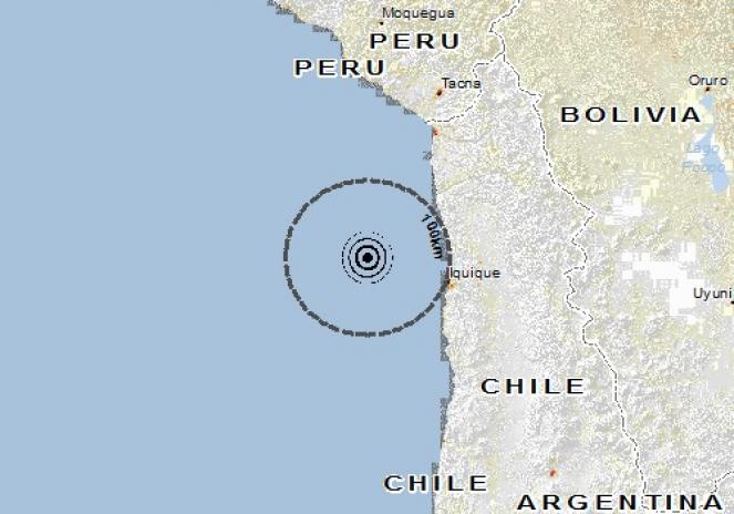 Scossa di terremoto a IQUIQUE, Cile