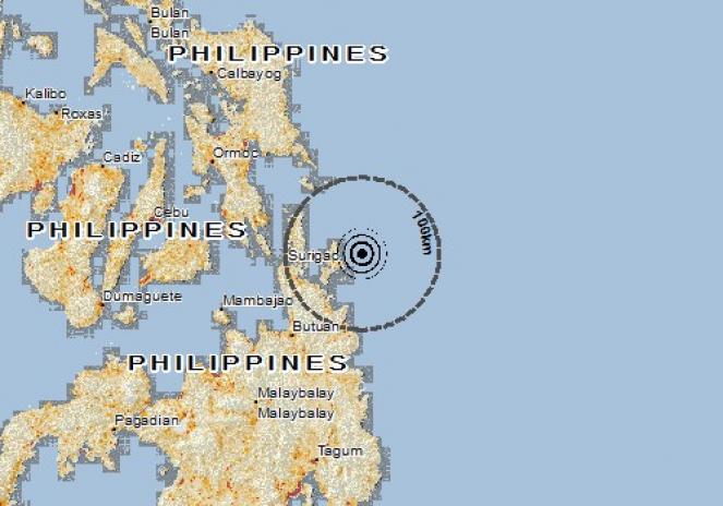 Scossa di terremoto a SURIGAO, Filippine