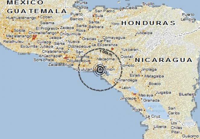 Scossa di terremoto a AMAPALA, Honduras