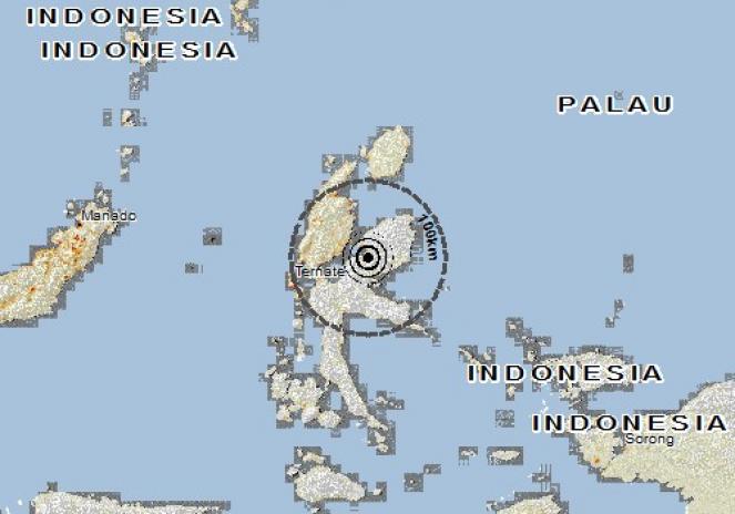Scossa di terremoto a GALELA, Indonesia