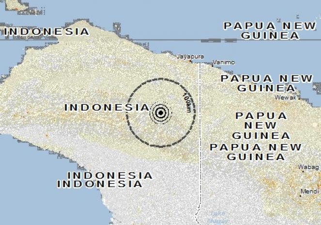 Scossa di terremoto a WAMENA, Indonesia