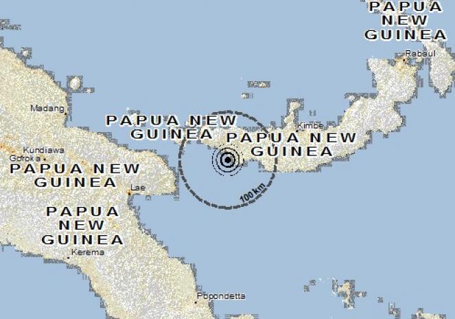 Scossa di terremoto a Kimbe, Papua-Nuova Guinea