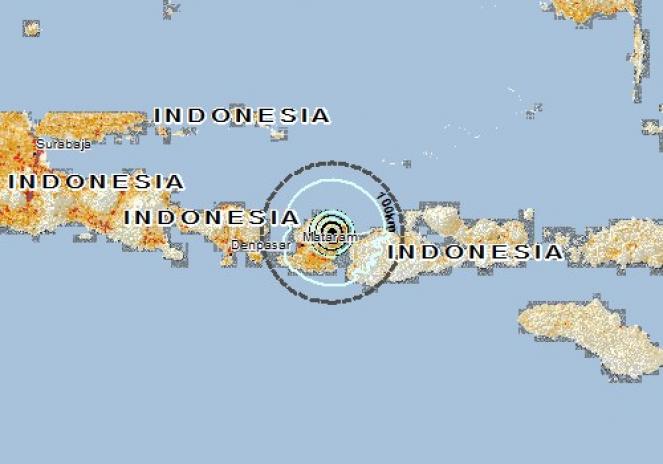 Scossa di terremoto a LOMBOK, Indonesia