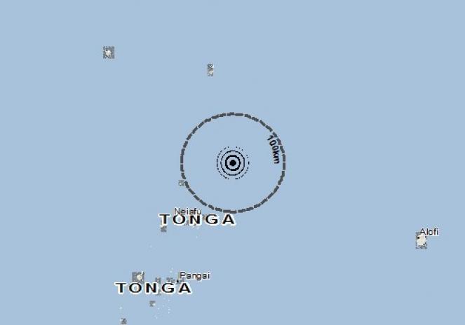 Scossa di terremoto a VAVAU, Tonga