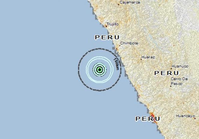 Scossa di terremoto a CHIMBOTE, Peru
