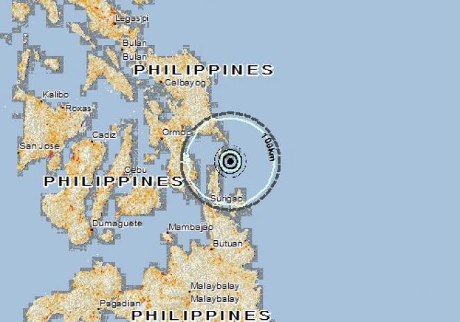 Scossa di terremoto a GUIUAN, Filippine