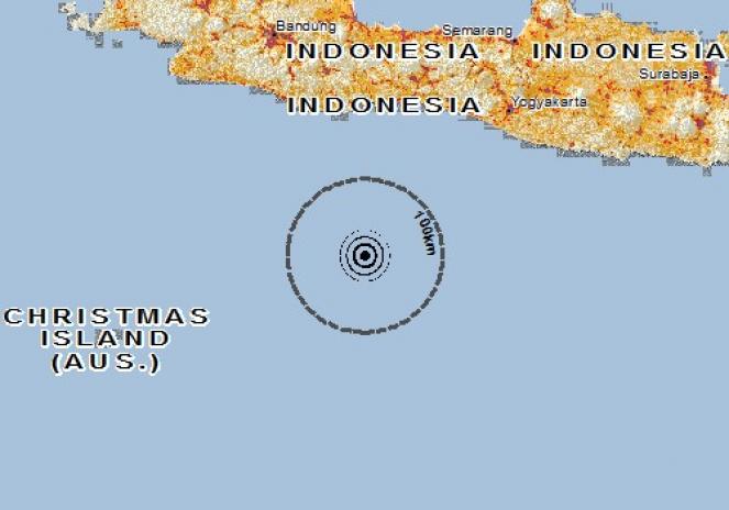 Scossa di terremoto a Cimerak, Indonesia