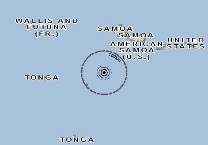 Scossa di terremoto a Hihifo, Tonga