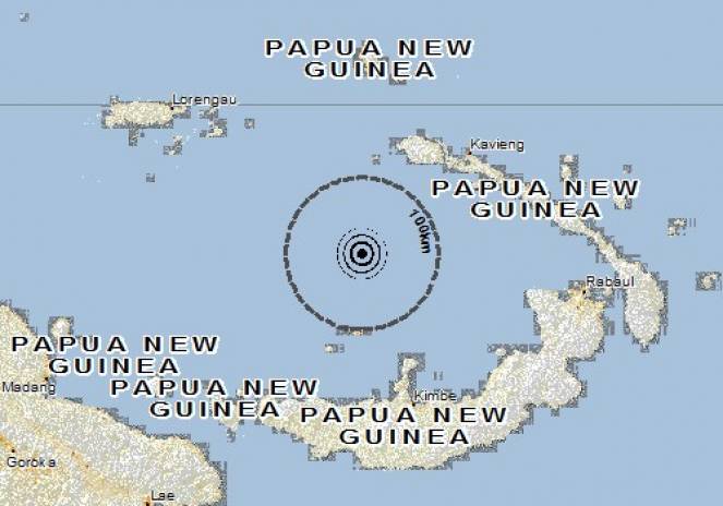 Scossa di terremoto a Kavieng, Papua-Nuova Guinea
