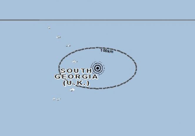 Scossa di terremoto a Grytviken, Georgia del Sud e Isole Sandwich Australi
