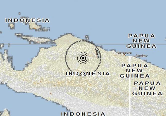 Scossa di terremoto a Dabra, Indonesia