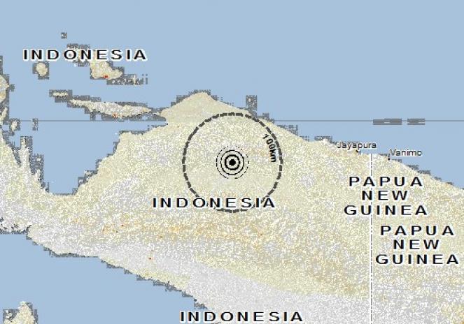 Scossa di terremoto a Dabra, Indonesia