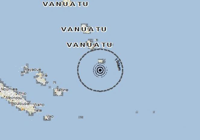 Scossa di terremoto a Isangel, Vanuatu