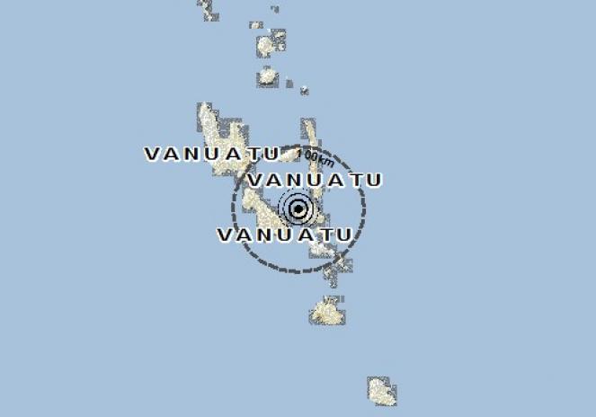 Scossa di terremoto a Lakatoro, Vanuatu
