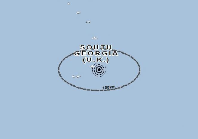 Scossa di terremoto a Grytviken, Georgia del Sud e Isole Sandwich Australi