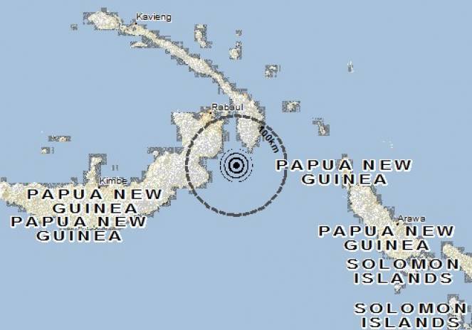 Scossa di terremoto a Kokopo, Papua-Nuova Guinea