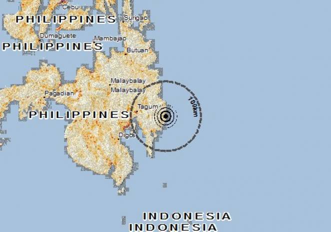 Scossa di terremoto a Caraga, Filippine