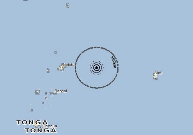 Scossa di terremoto a Neiafu, Tonga