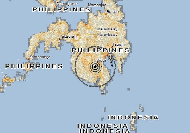 Scossa di terremoto a Tampakan, Filippine
