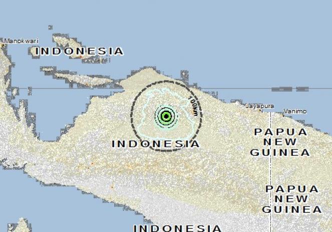 Scossa di terremoto a Burmeso, Indonesia