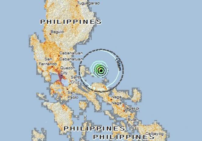 Scossa di terremoto a Jomalig, Filippine