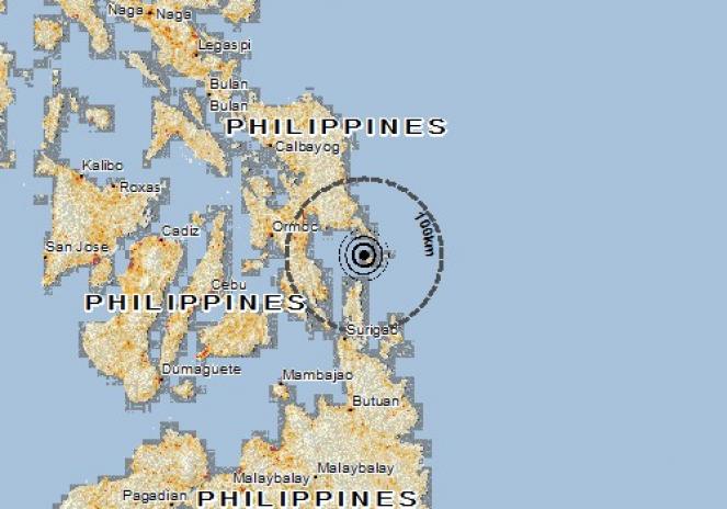 Scossa di terremoto a Guiuan, Filippine