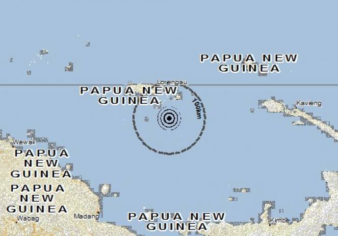 Scossa di terremoto a Patusi, Papua-Nuova Guinea