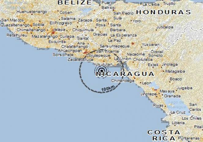 Scossa di terremoto a Puerto El Triunfo, El Salvador