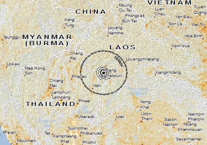 Scossa di terremoto a Chaloem Phra Kiat, Tailandia