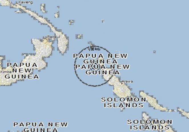 Scossa di terremoto a Buka, Papua-Nuova Guinea