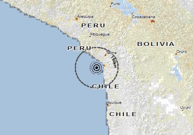 Scossa di terremoto a Arica, Cile