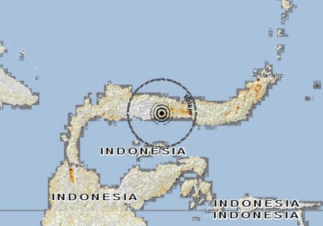 Scossa di terremoto a Tilamuta, Indonesia