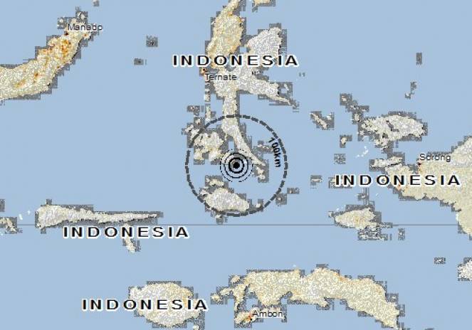 Scossa di terremoto a Laiwui, Indonesia