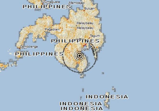Scossa di terremoto a Malalag, Filippine