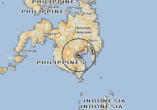 Scossa di terremoto a Digos, Filippine