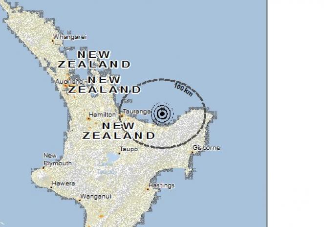 Scossa di terremoto a Whakatane, Nuova Zelanda