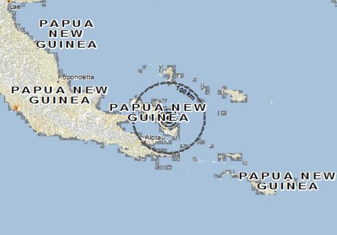 Scossa di terremoto a Alotau, Papua-Nuova Guinea