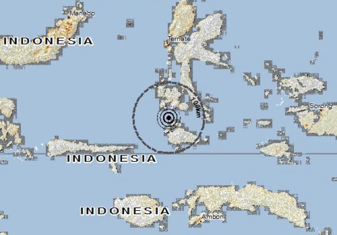 Scossa di terremoto a Laiwui, Indonesia