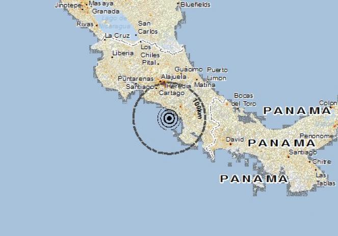 Scossa di terremoto a Quepos, Costa Rica
