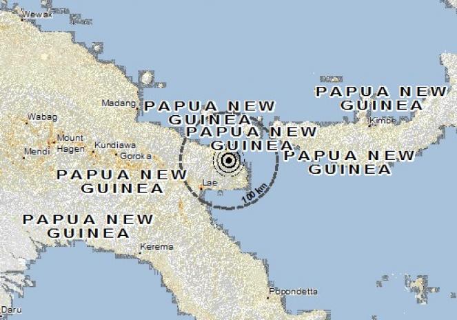 Scossa di terremoto a Lae, Papua-Nuova Guinea