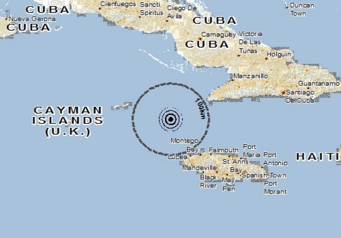 Scossa di terremoto a Lucea, Giamaica