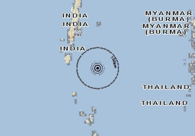 Scossa di terremoto a Car Nicobar Island, India