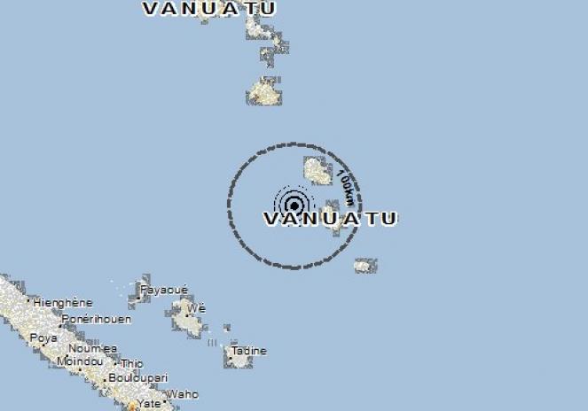 Scossa di terremoto a Isangel, Vanuatu