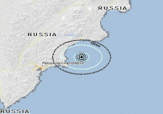 Scossa di terremoto a Petropavlovsk-Kamchatsky, Russia
