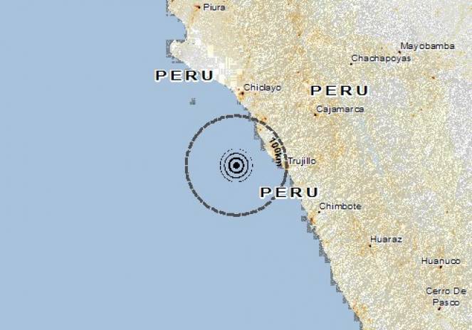 Scossa di terremoto a Santiago de Cao, Perù