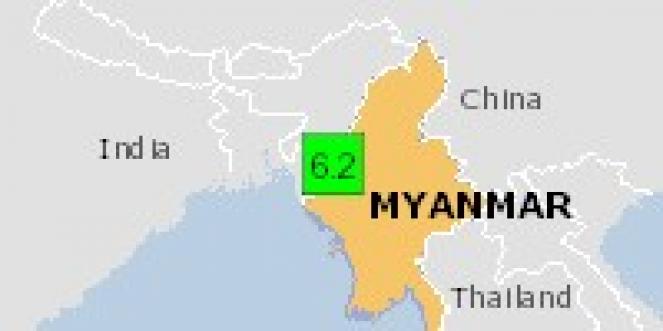 Scossa di terremoto a Hakha, Myanmar
