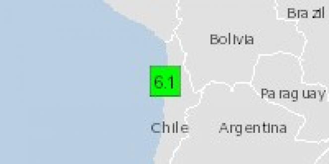 Scossa di terremoto a Tocopilla, Cile